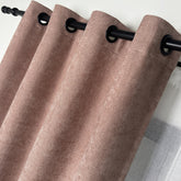 VALMORE Curtains – Velvet Drapes with Textured Finish in Dried Rose